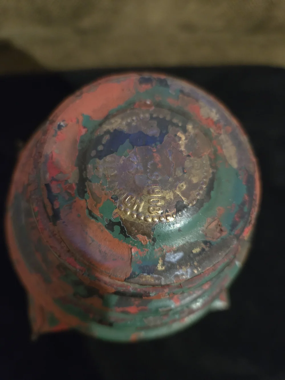 Vintage Green and Orange Decorative Lantern - Headlamp